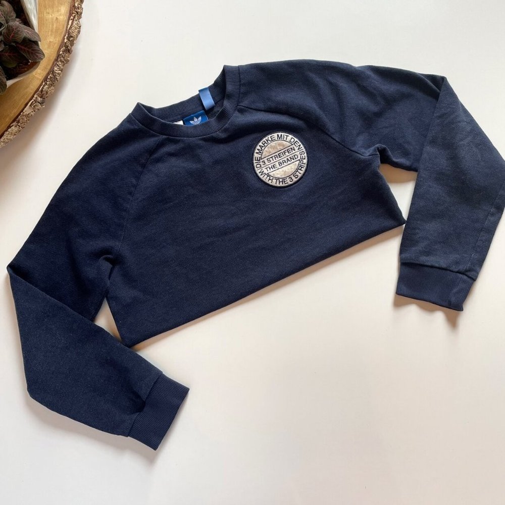 Adidas Navy Blue Crewneck Sweatshirt | 11/12 - Picture 2 of 6